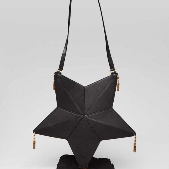 Yves Saint Laurent Black Leather Astro Star Bag - Picture 9 of 9